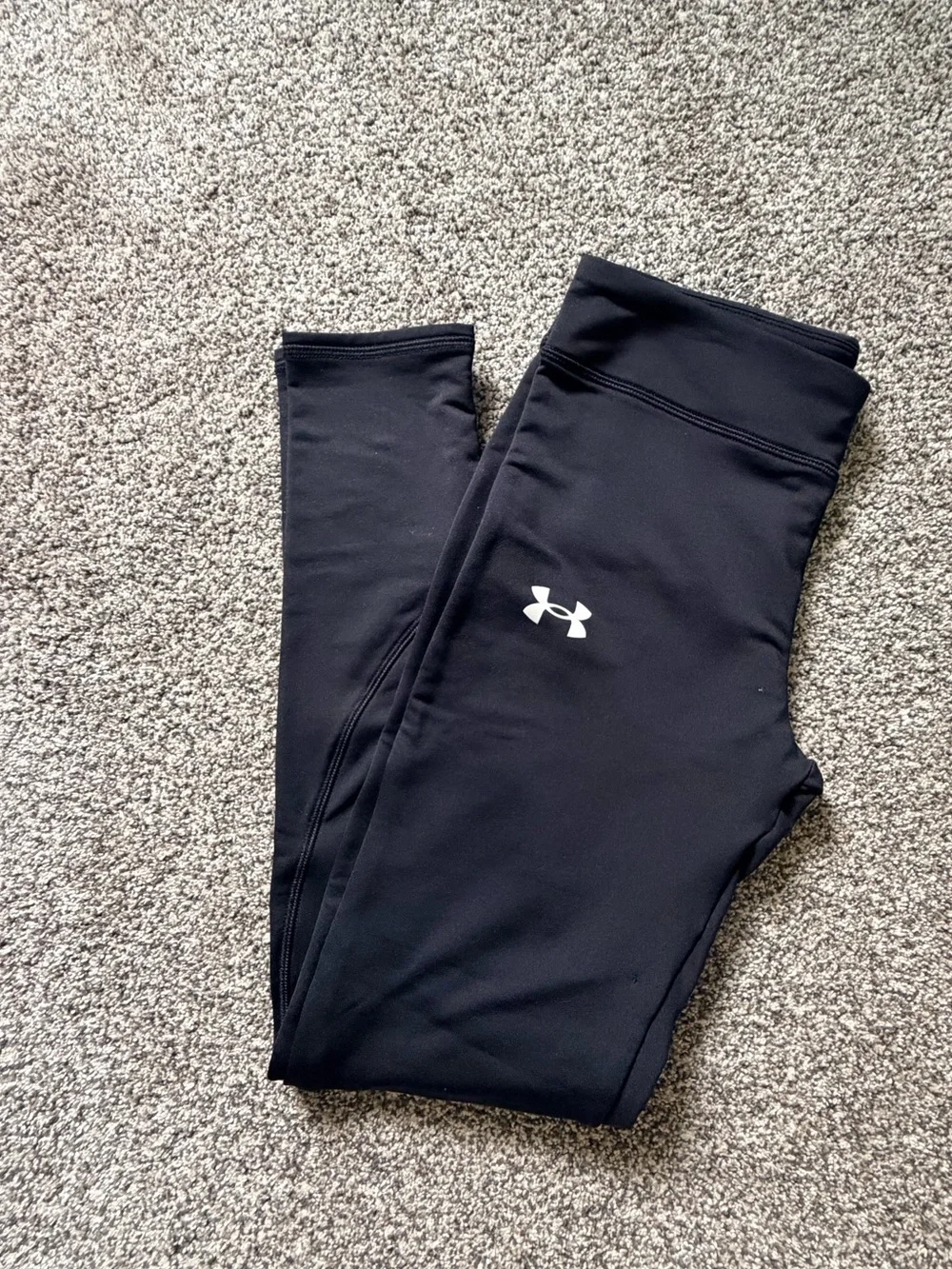 Under Armour Black Fleece Lined Insulated Leggings Size Youth Large